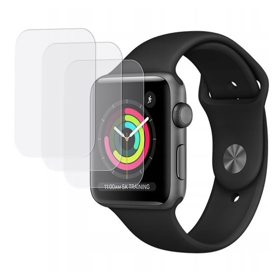 3x ERBORD Hydrogel Foil pentru Apple Watch 1/2/3 42mm