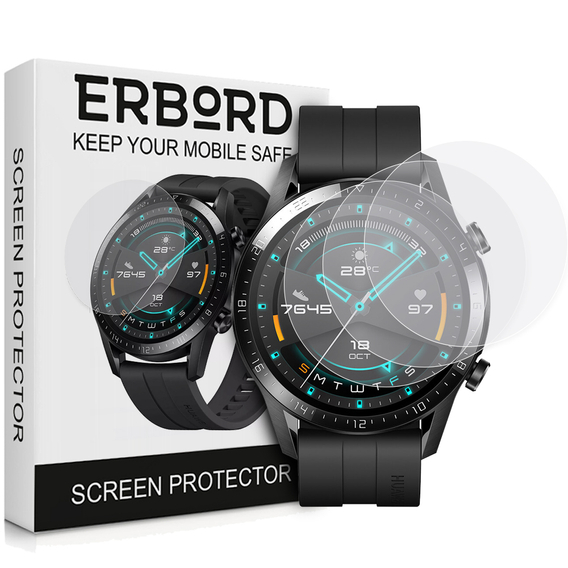 3x ERBORD Hydrogel Foil pentru Huawei Watch GT 2 46mm