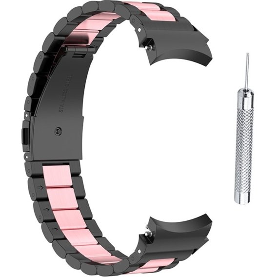 Bransoleta Stainless do Samsung Galaxy Watch 4 / 5 - Black/Pink