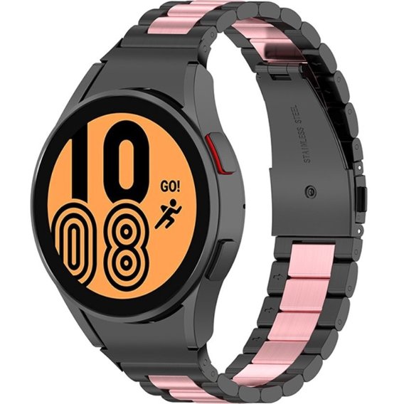 Bransoleta Stainless do Samsung Galaxy Watch 4 / 5 - Black/Pink