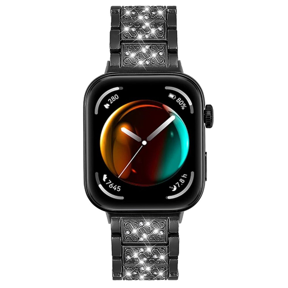 Brățară cu diamante pentru Xiaomi Smart Band 8 Pro, negru