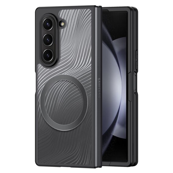 Carcasă DuxDucis pentru Samsung Galaxy Z Fold6 5G, Aimo Case, pentru MagSafe, transparent / negru