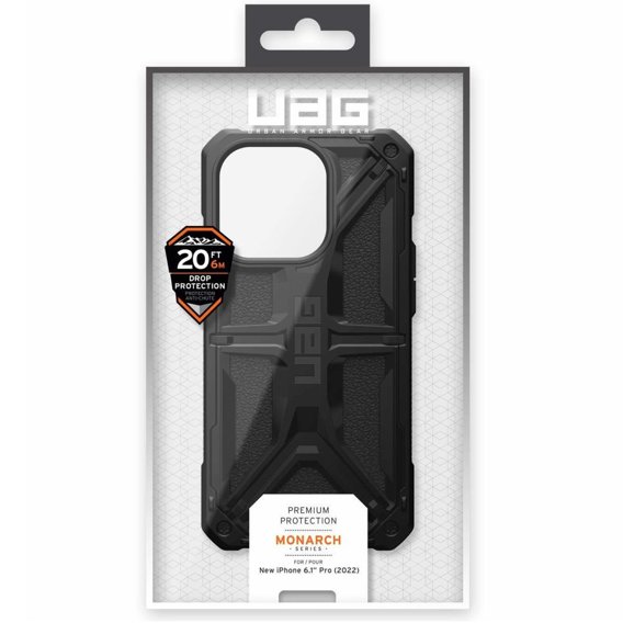 Carcasă Urban Armor Gear pentru iPhone 14 Pro, Monarch, negru