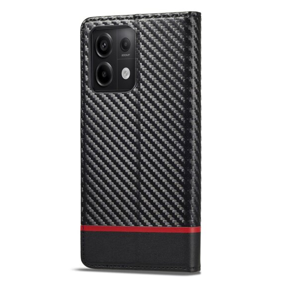 Carcasă cu clapetă pentru Xiaomi Redmi Note 13 5G, Carbon LC.IMEEKE, negru