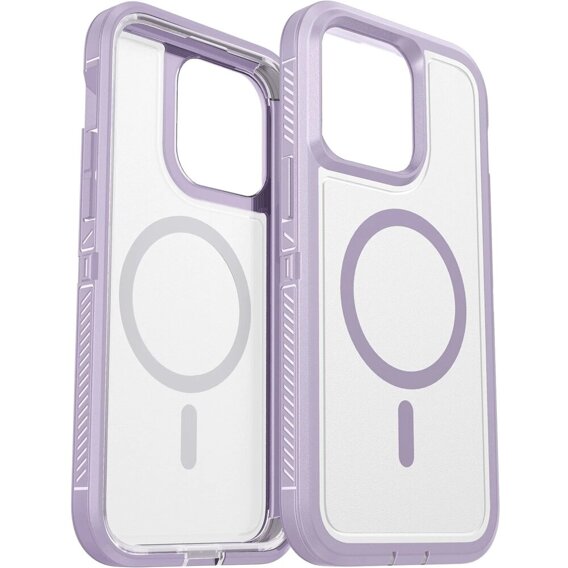 Carcasă cu ramă pentru iPhone 13/14, pentru MagSafe, transparent / violet