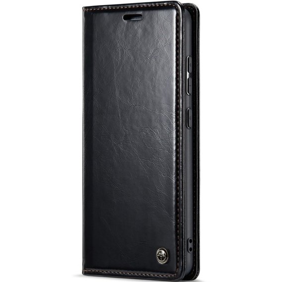 Carcasă flip CASEME pentru Samsung Galaxy A33 5G, Waxy Textured, negru