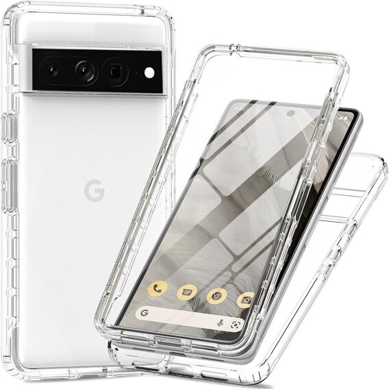 Carcasă pentru Google Pixel 8 Pro, Shockproof, cu folie, transparentă