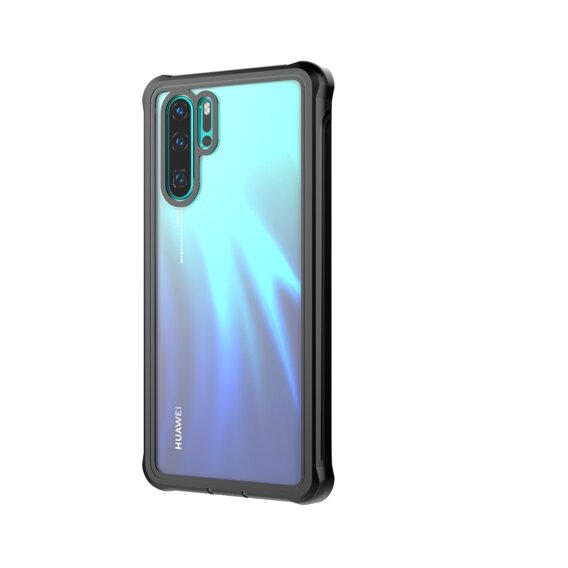 Carcasă pentru Huawei P30 Pro, Shockproof, cu folie, negru