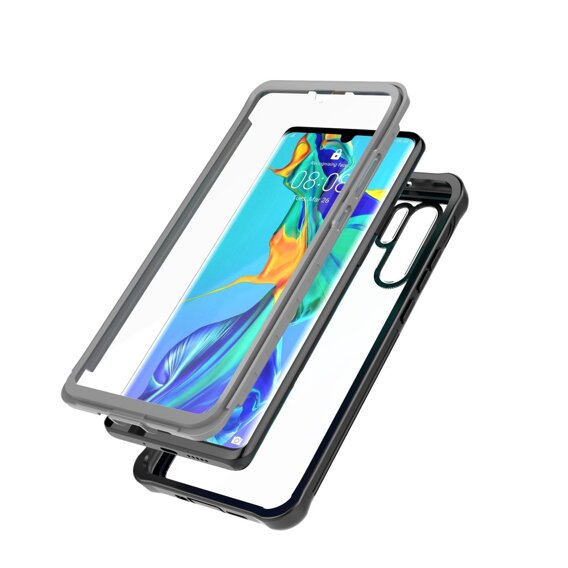 Carcasă pentru Huawei P30 Pro, Shockproof, cu folie, negru