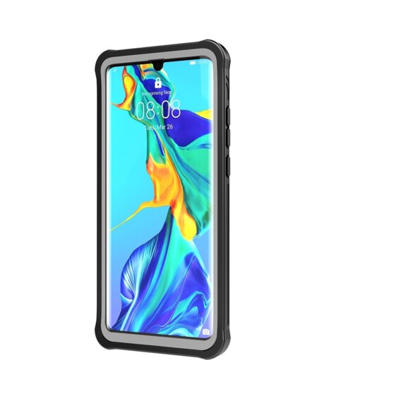 Carcasă pentru Huawei P30 Pro, Shockproof, cu folie, negru