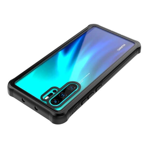 Carcasă pentru Huawei P30 Pro, Shockproof, cu folie, negru