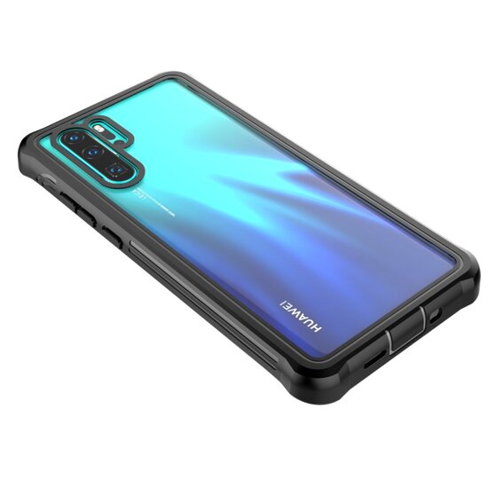 Carcasă pentru Huawei P30 Pro, Shockproof, cu folie, negru