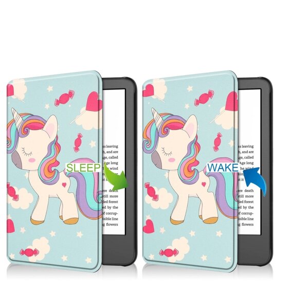 Carcasă pentru Kindle 11, Smartcase, unicorn