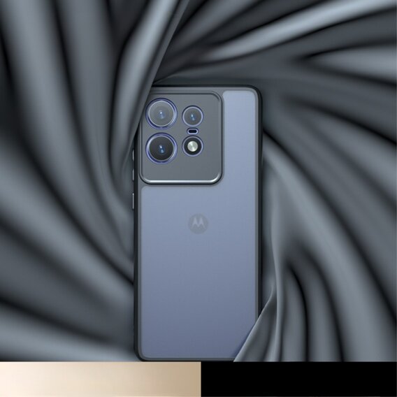 Carcasă pentru Motorola Edge 50 Pro 5G, Fusion Hybrid, cu protecție pentru camera foto, transparent / negru