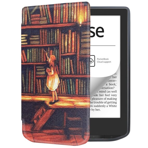 Carcasă pentru PocketBook Verse / Verse Pro, Smartcase, Library girl