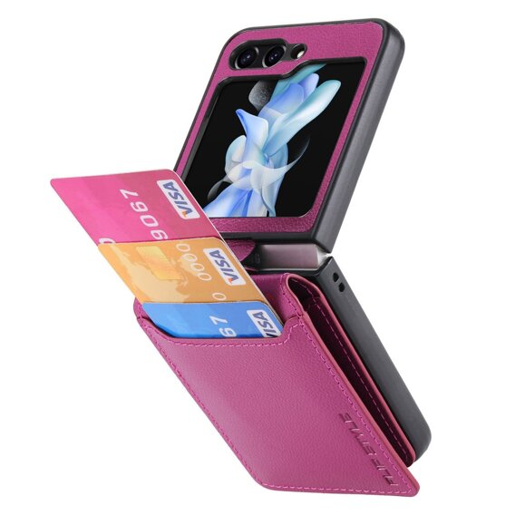 Carcasă pentru Samsung Galaxy Z Flip6 5G, Card Slot Ring Case, violet