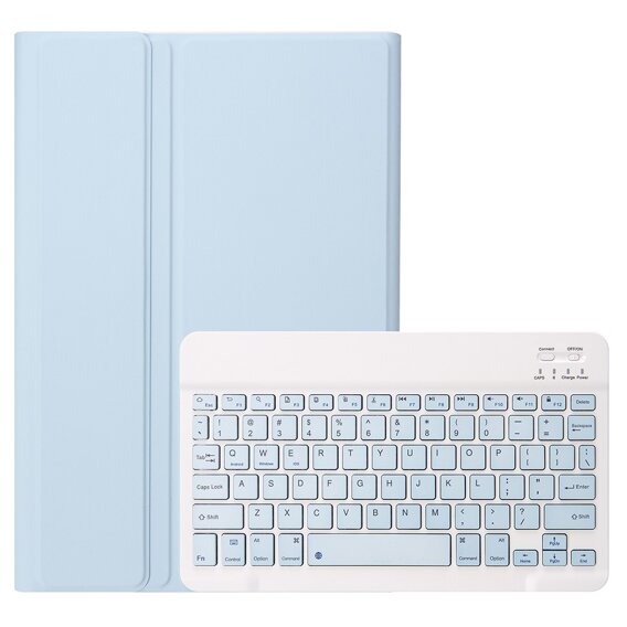 Carcasă + tastatură Apple iPad Air 11" 6 gen. 2024, Leather Pen Slot, caz albastru