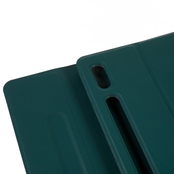 Carcasă + tastatură Galaxy Tab S7+ Plus / S8+ Plus /S7 FE T730 T733, Pen Slot, verde