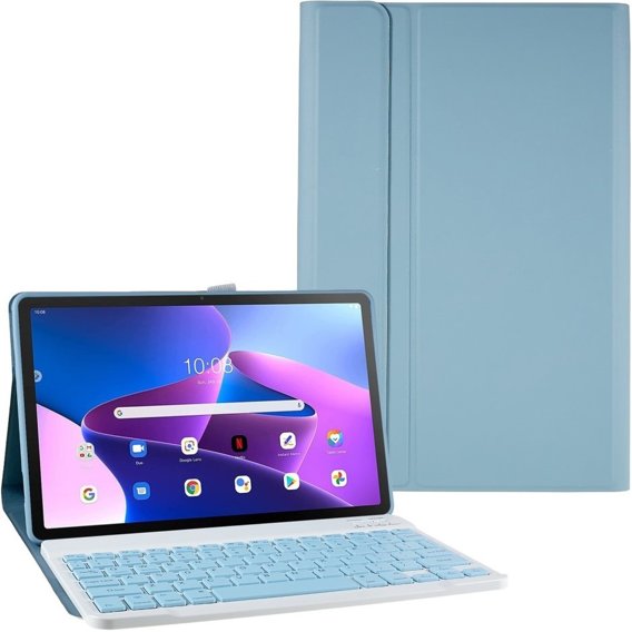 Carcasă + tastatură Lenovo Tab M10 Plus Gen 3 TB-125F TB-128F, albastru