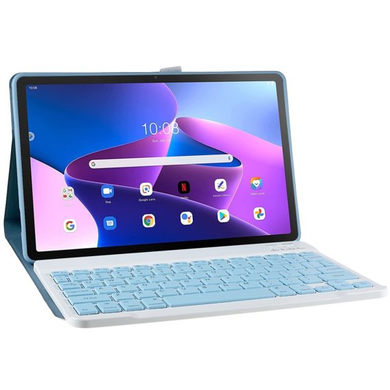 Carcasă + tastatură Lenovo Tab M10 Plus Gen 3 TB-125F TB-128F, albastru