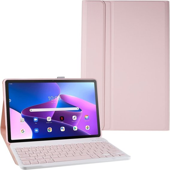 Carcasă + tastatură Lenovo Tab M10 Plus Gen 3 TB-125F TB-128F, roz rose gold