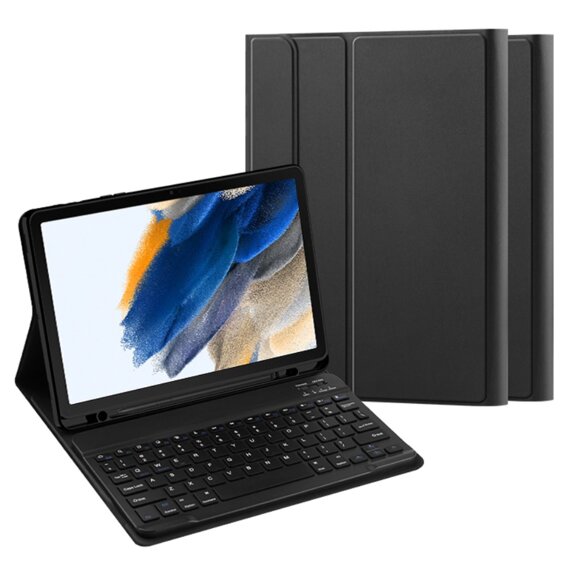 Carcasă + tastatură Samsung Galaxy Tab A8 10.5, Leather Pen Slot, negru