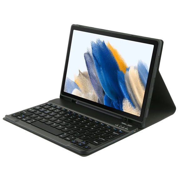 Carcasă + tastatură Samsung Galaxy Tab A8 10.5, Leather Pen Slot, negru