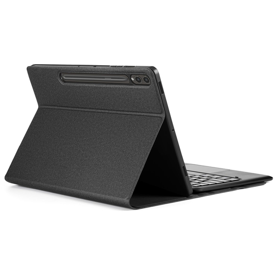 Carcasă + tastatură Samsung Galaxy Tab S10+ Plus, Dux Ducis TouchPad Leather Pen Slot, negru