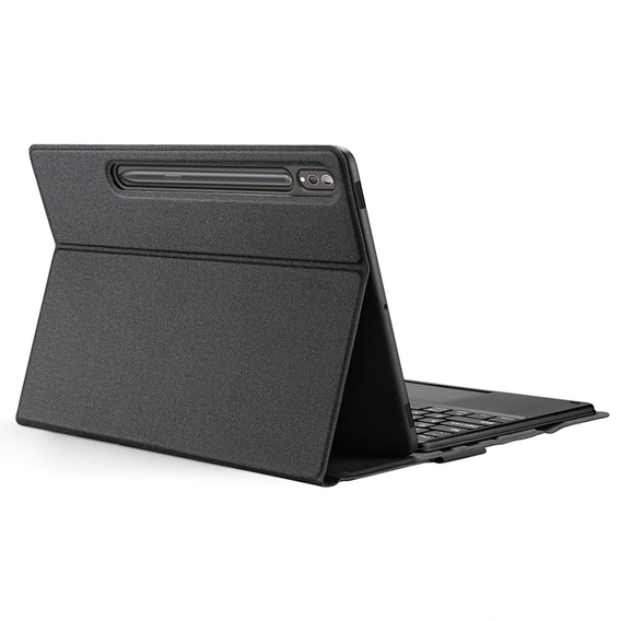 Carcasă + tastatură Samsung Galaxy Tab S9+, Dux Ducis TouchPad Leather Pen Slot, negru