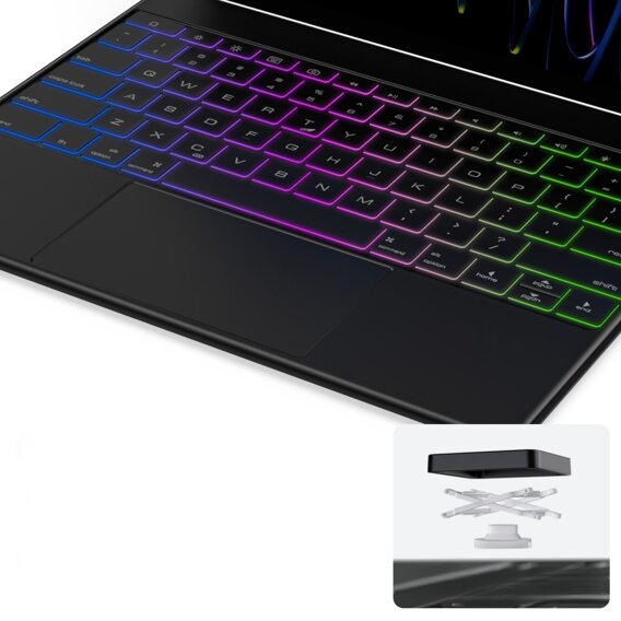 Carcasă + tastatură Xiaomi Pad 6 / Pad 6 Pro, Dux Ducis Keyboard TouchPad, negru