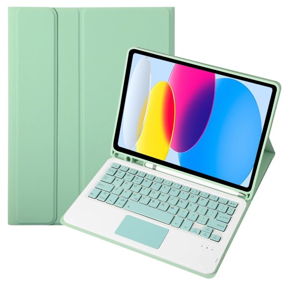 Carcasă + tastatură iPad 10.9 2022 10 Gen, TouchPad Pen Slot, verde deschis