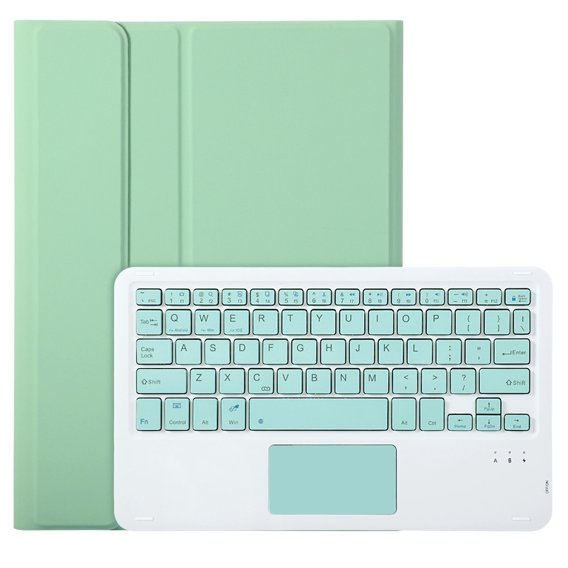 Carcasă + tastatură iPad 10.9 2022 10 Gen, TouchPad Pen Slot, verde deschis