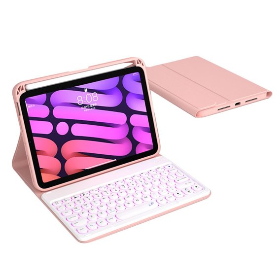 Carcasă + tastatură iPad mini 6 2021 8,3'', Magnetic Keyboard, roz rose gold