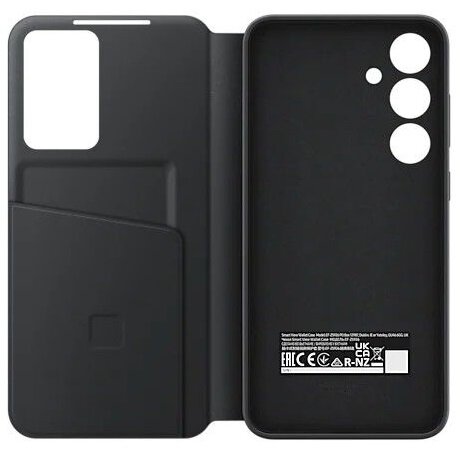 Caz original Samsung pentru Galaxy S23 Ultra, S View Wallet Cover, negru