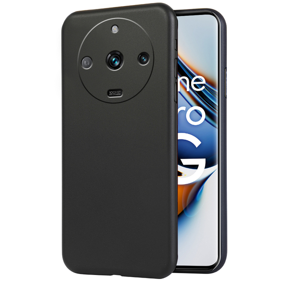 Caz subțire pentru Realme 11 Pro / 11 Pro +, Slim, negru