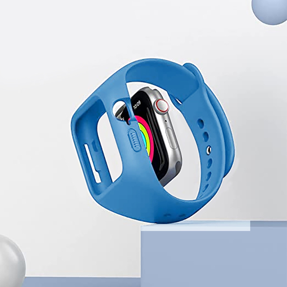 Centură + carcasă Suritch pentru Apple Watch 1/2/3/4/5/6/SE 38/40mm, albastru