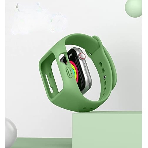 Centură + carcasă Suritch pentru Apple Watch 1/2/3/4/5/6/SE 38/40mm, verde