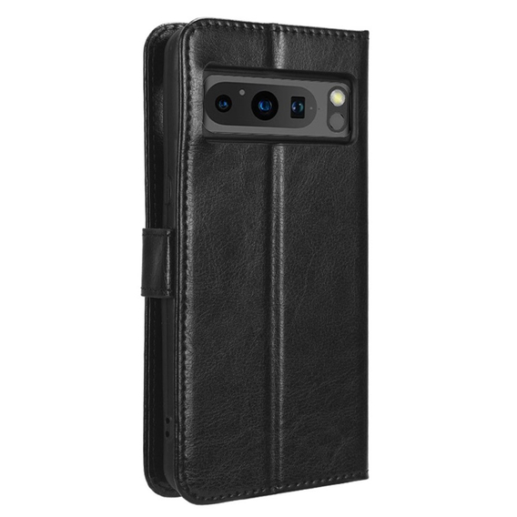 Cu clapetă pentru Google Pixel 8 Pro, Crazy Horse Wallet, negru