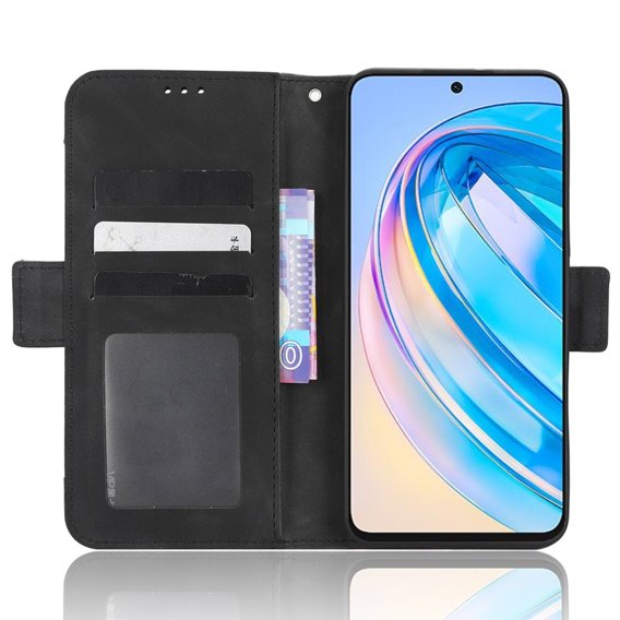 Cu clapetă pentru Honor X8a 4G, Card Slot, negru