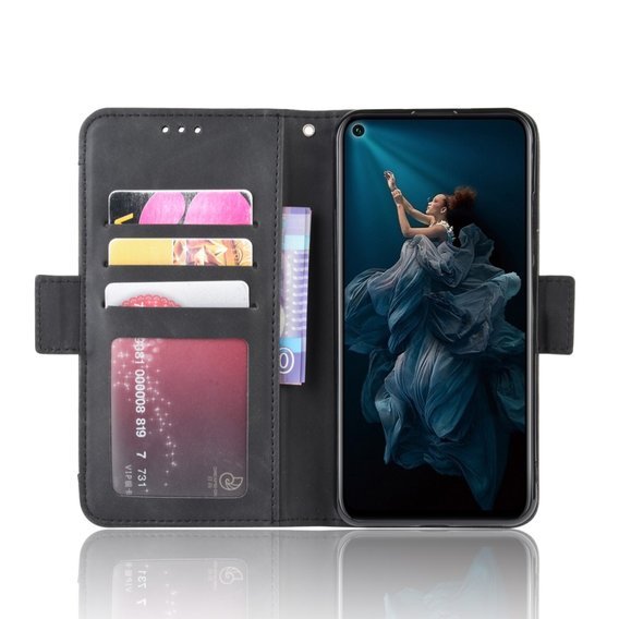 Cu clapetă pentru Huawei Honor 20 / Nova 5T, Card Slot, negru