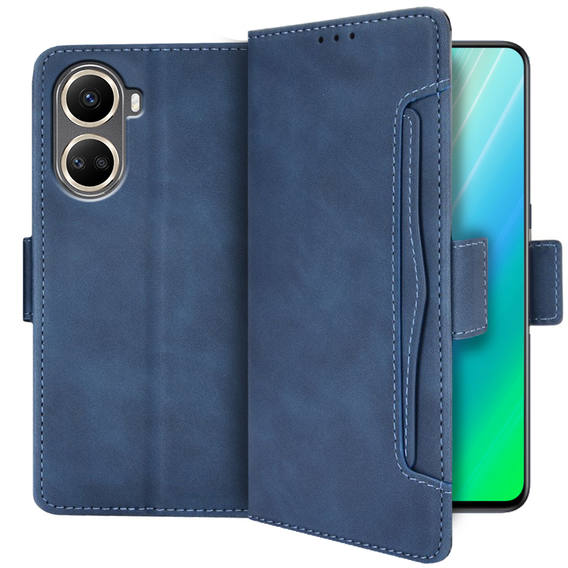 Cu clapetă pentru Huawei Nova 10 SE, Card Slot, albastru