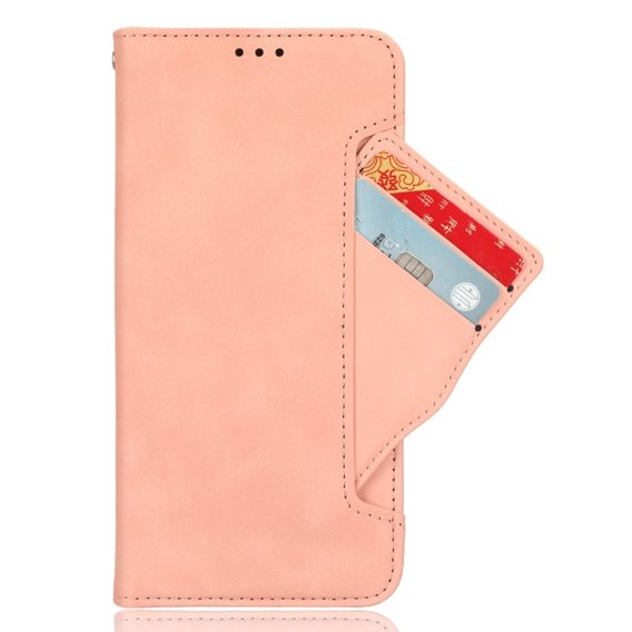 Cu clapetă pentru Huawei Nova Y91 4G, Card Slot, roz