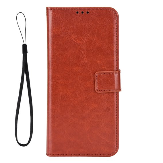 Cu clapetă pentru Huawei Nova Y91 4G, Crazy Horse Wallet, maro