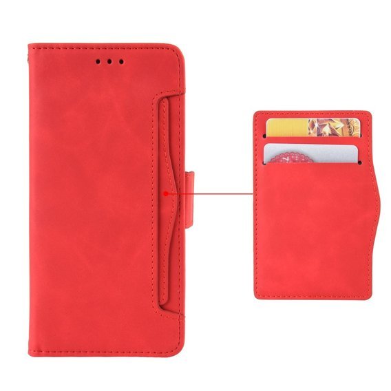 Cu clapetă pentru Huawei P smart 2021, Card Slot, roșu