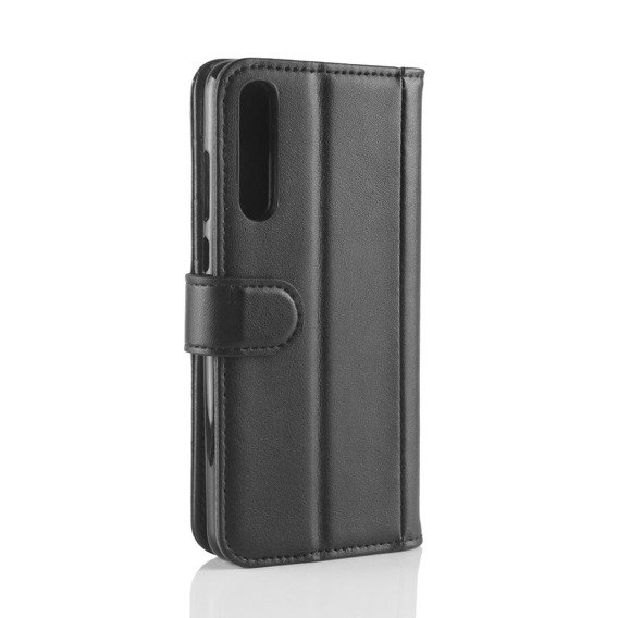 Cu clapetă pentru Huawei P20 Pro, Split Leather Wallet, negru