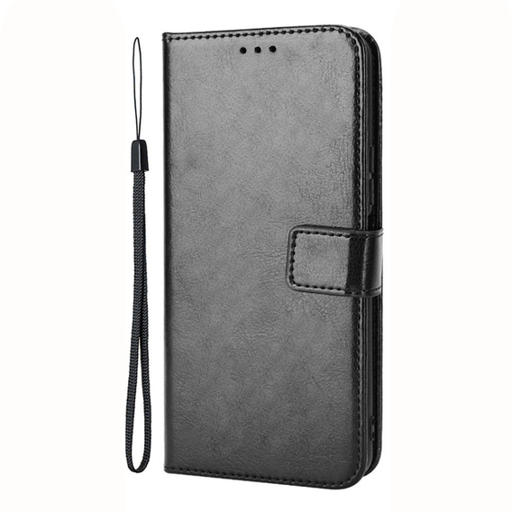 Cu clapetă pentru Infinix Hot 20 5G, Crazy Horse Wallet, negru