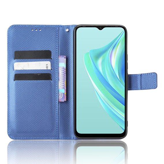 Cu clapetă pentru Infinix Hot 20i, Wallet Smart Magnet Case, albastru