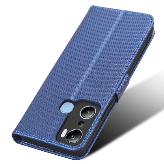 Cu clapetă pentru Infinix Hot 20i, Wallet Smart Magnet Case, albastru