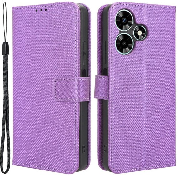 Cu clapetă pentru Infinix Hot 30i, Wallet Smart Magnet, violet