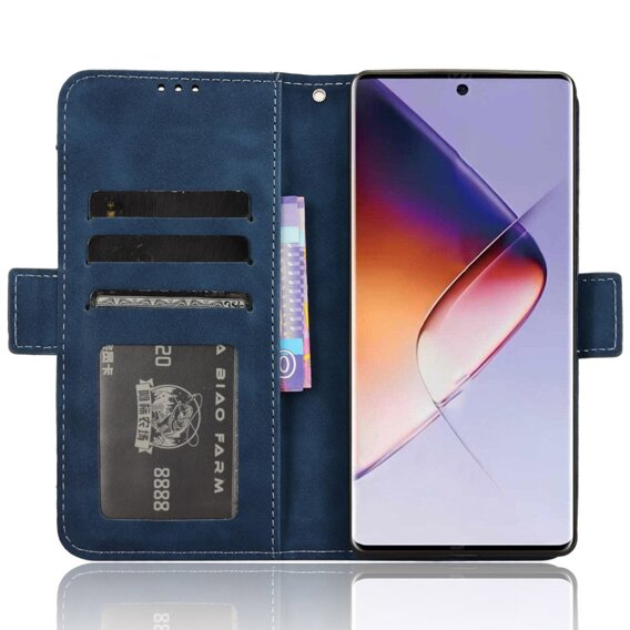 Cu clapetă pentru Infinix Note 40 Pro Plus, Card Slot, albastru închis